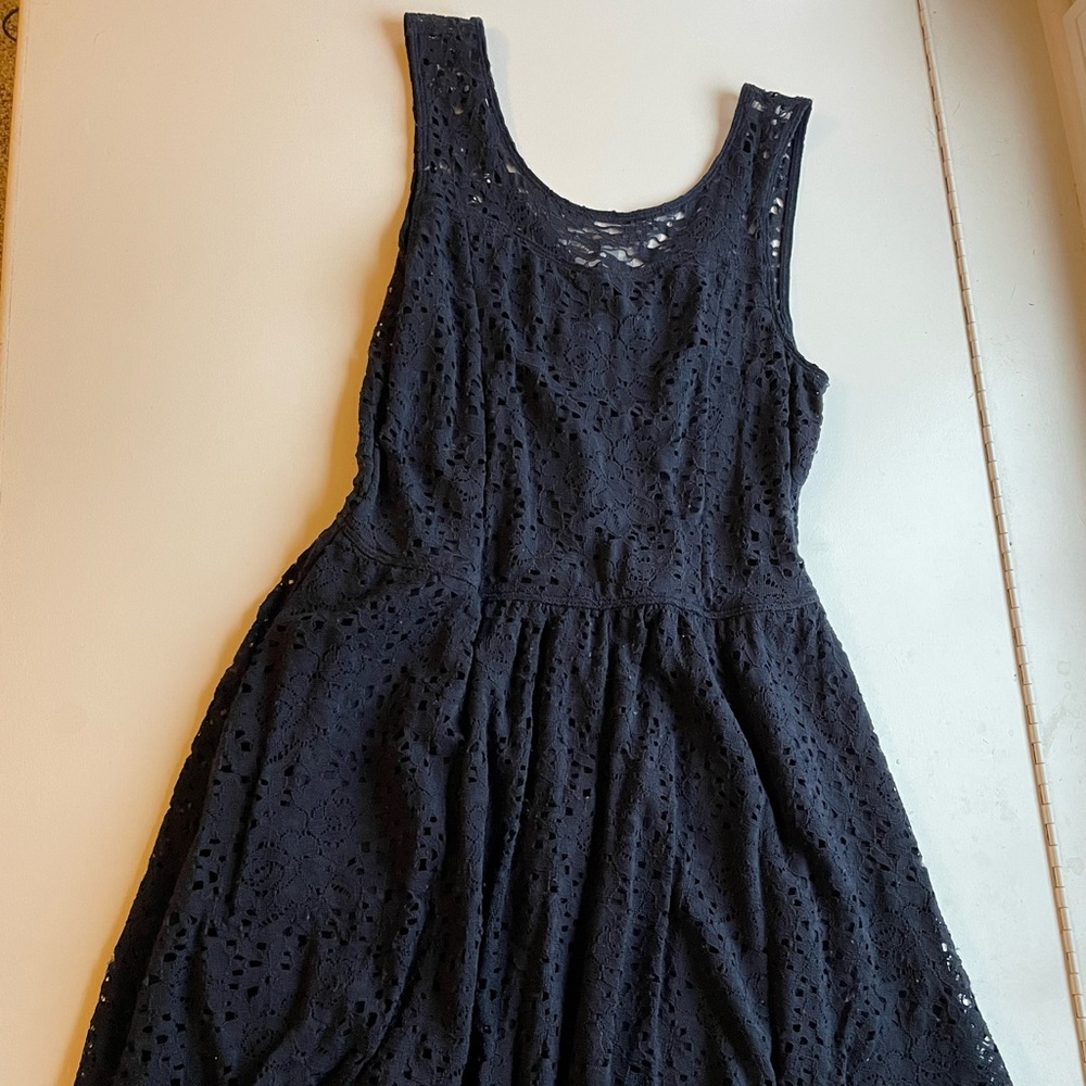Girls Abercrombie kids navy blue dress